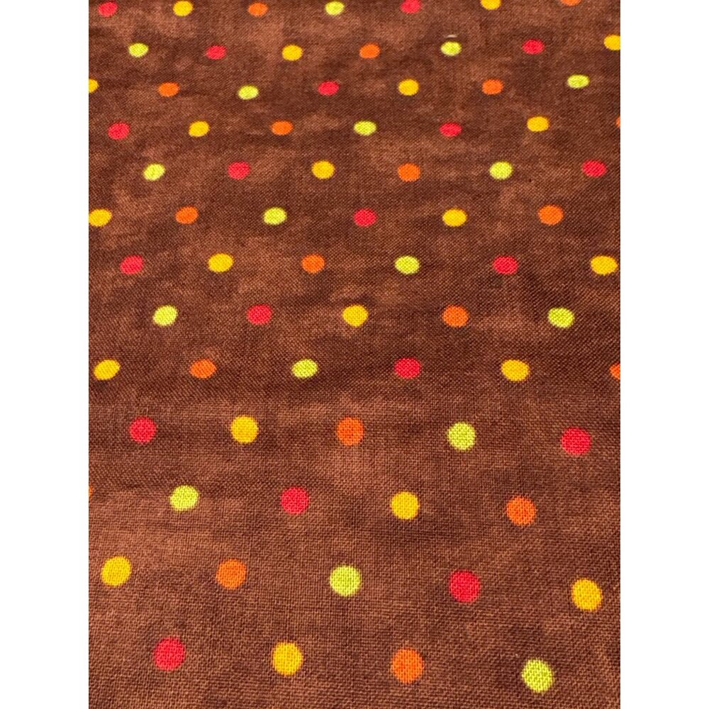 Moda Brown Polka Dot Cotton Fabric 19"x44" Quilting Sewing Craft Pattern #19433